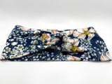 Navy Floral Twist Headband