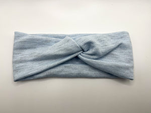 Light Blue Heathered Twist Headband