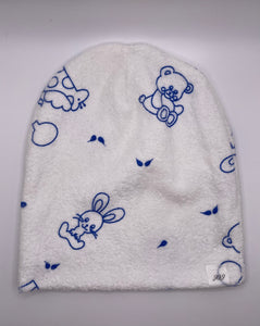 Bunny and Bear Towel Beanie