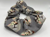 X-LARGE Baby Yoda Grey Scrunchies