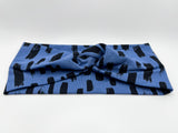 Blue And Black Paint Strokes Twist Headband