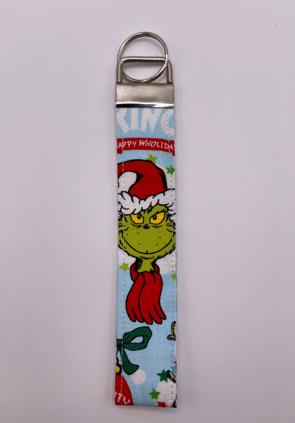 Grinch Blue Wristlet