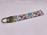 Mushroom Floral Wristlet