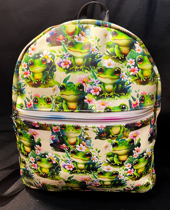 Floral Frog Mini Backpack