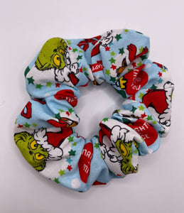 Grinch Blue Scrunchies