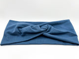 Grey/Blue Twist Headband