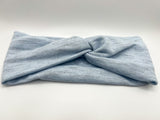 Light Blue Heathered Twist Headband