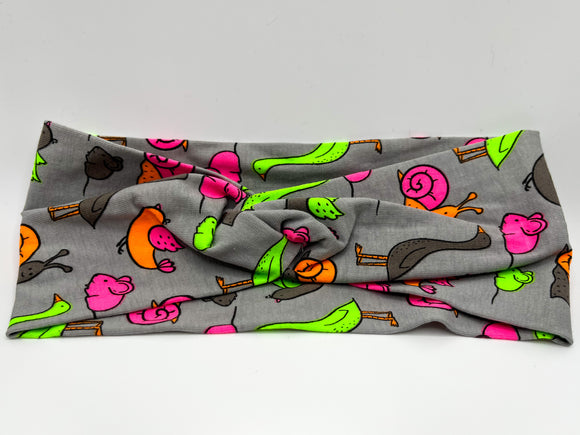 Neon Snails Twist Headband