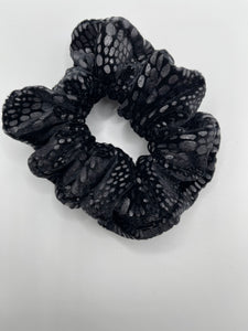 Black “Snake” Velvet Scrunchies