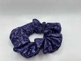 Blue Metallic Scrunchies