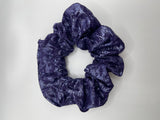 Blue Metallic Scrunchies