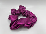 Magenta Shimmer Scrunchies