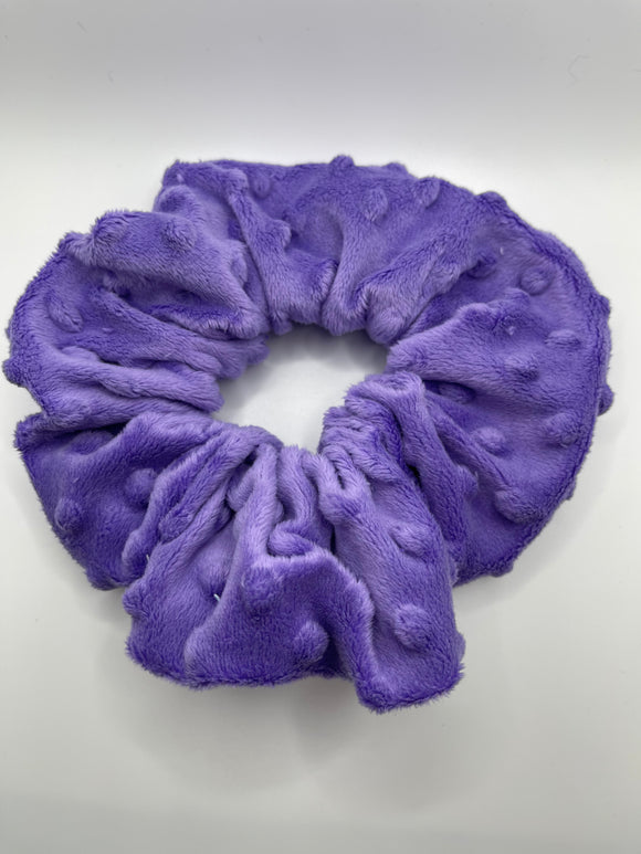 X-LARGE Purple Textured Minky Scrunchies