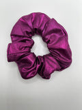 Magenta Shimmer Scrunchies