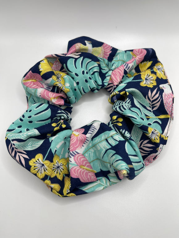 X-LARGE Exotic Floral Scrunchies