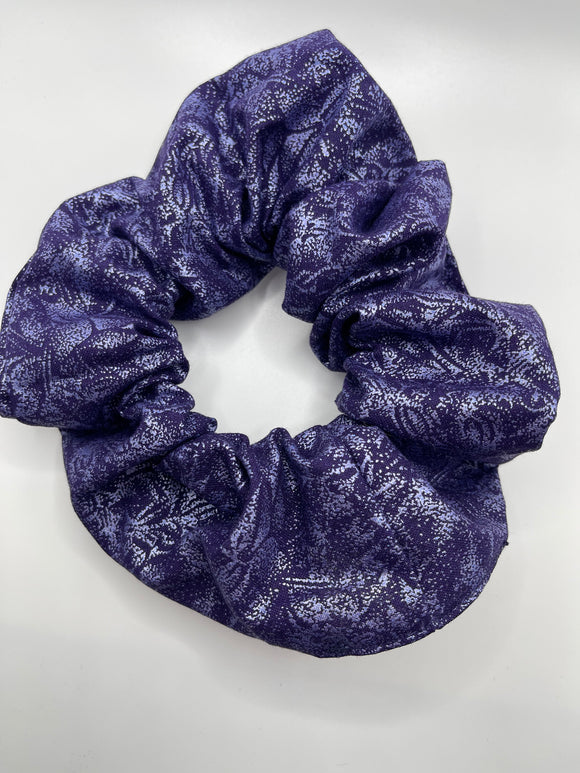 X-LARGE Blue Metallic Scrunchies