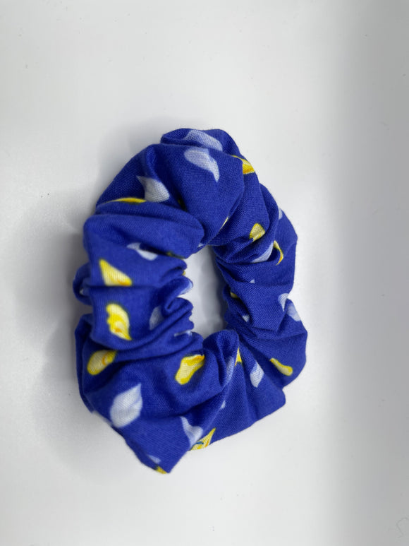 Blue Abstract Scrunchies