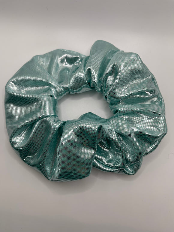 X-LARGE Teal Shimmer Scrunchies
